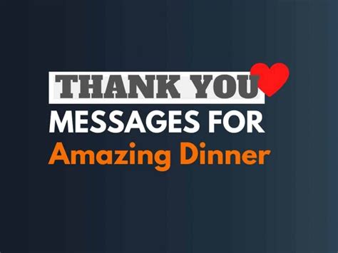 Sample Of Best Thank You Messages For Amazing Dinner Thebrandboy