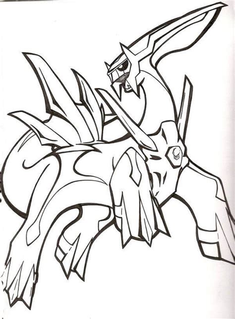 Pokemon Coloring Dialga Pages Arceus Lineart Color Getcolorings The