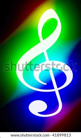 Maybe you would like to learn more about one of these? Rainbow Music Note On A Dark Background Stock Photo ...