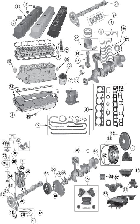 1987 2006 Jeep 40l 242ci Inline 6 Cylinder Engine Replacement Parts