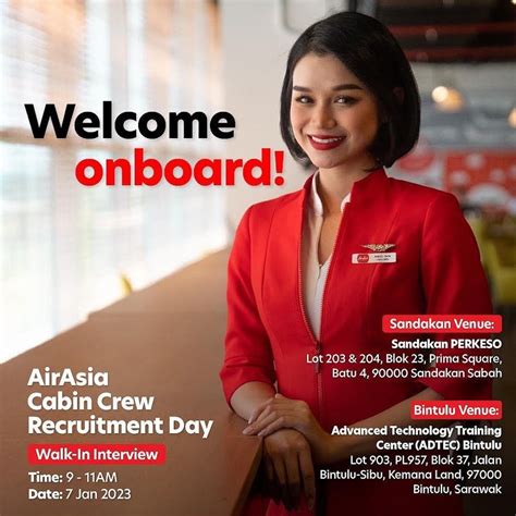 fly gosh air asia cabin crew recruitment day sandakan and bintulu