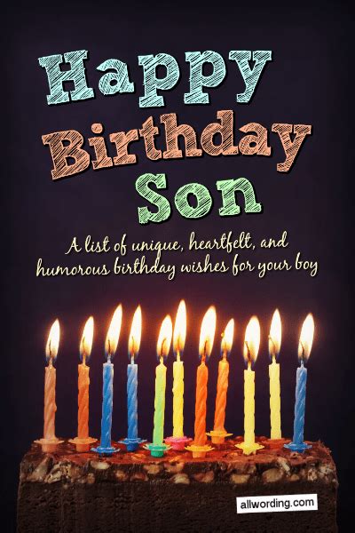 Happy birthday dear son (daughter)! Happy Birthday, Son! 50+ Birthday Wishes For Your Boy ...