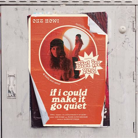 Girl In Red I Could Make It Go Quiet Retro Movie Poster Etsy
