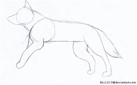 Wolf Running Sketch Pencil Test By Sky1213 On Deviantart