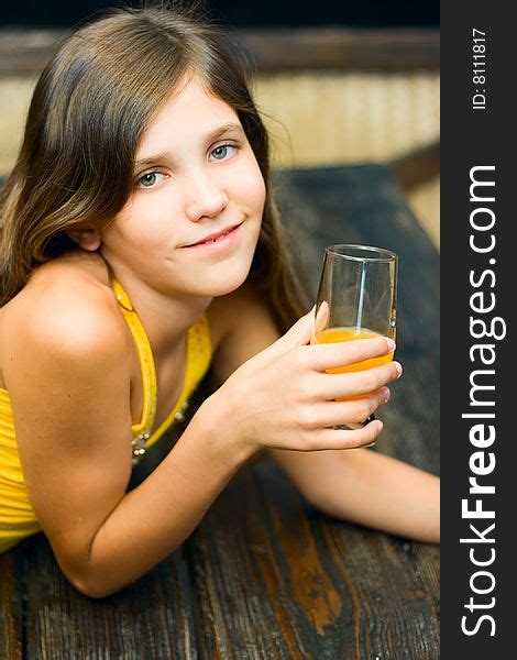 Pretty Teen Girl With Juice Free Stock Images And Photos 8111817