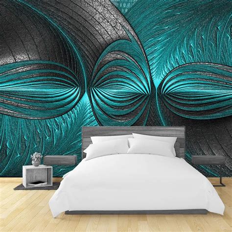 Buy Modern 3d Wall Papers Turquoise Green Wall