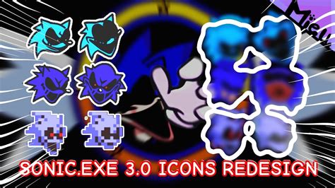 Sonicexe 30 Icons Redesign Fnf Ibispaintx Youtube