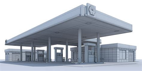 Shell Gas Station Obj