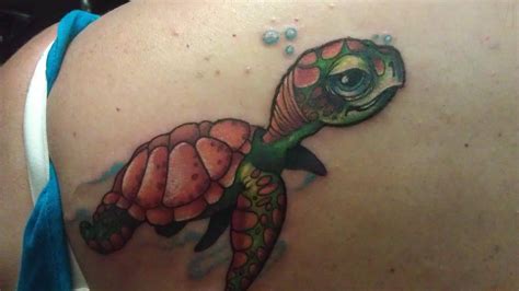 A Colorful Little Turtle Tattoo By Mario Rosenau Tattoos