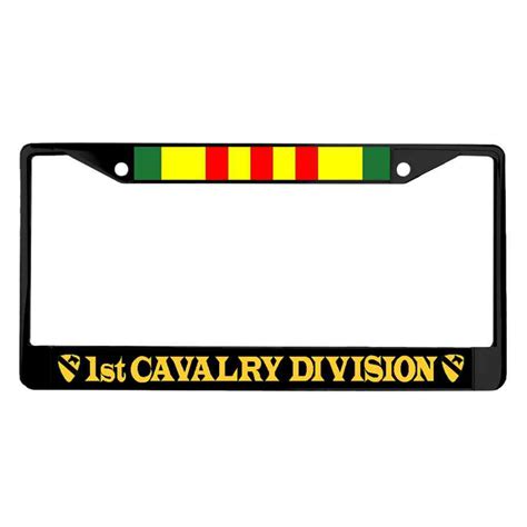 1st Cavalry Division Vietnam Ribbon Powder Coated Metal License Plate