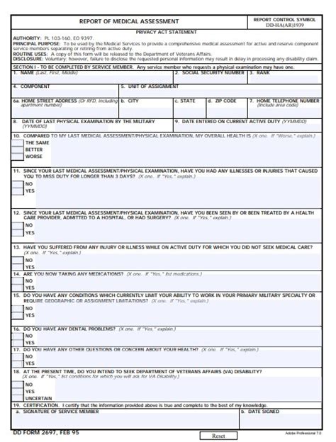 Download Fillable Dd Form 2697