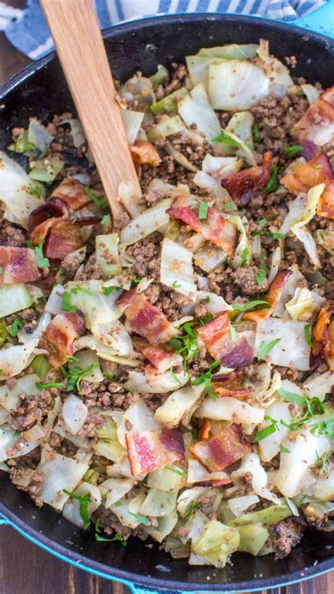 Ground Beef And Cabbage In One Pan Easy Quick Recipe Minutes Meals