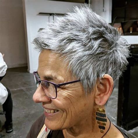 17 flattering short hairstyles for women over 60 with glasses