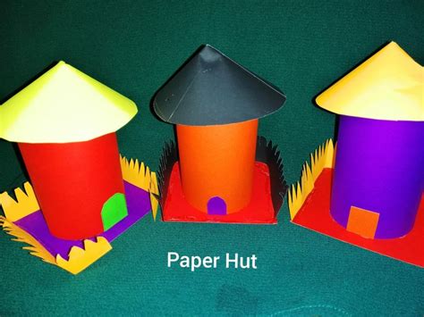 Paper Hut For Kids Activity Diy Paper Paper Crafts Diy How To Make
