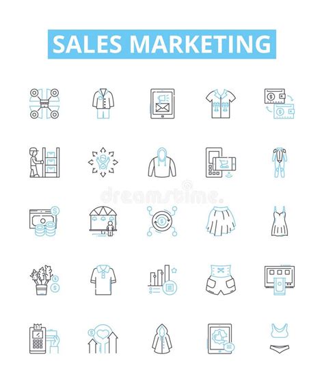 Sales Marketing Vector Line Icons Set Marketing Sales Promotion