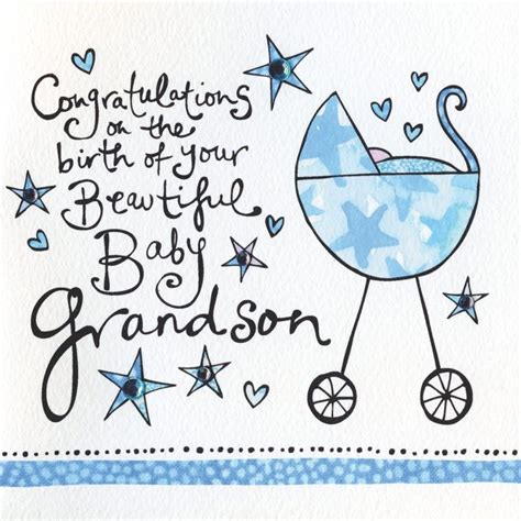 Congratulations On The Birth Of Your Grandson Card Grandparents