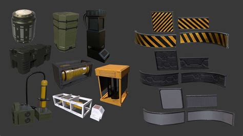 3d Model Sci Fic Assets Pack Vr Ar Low Poly Cgtrader