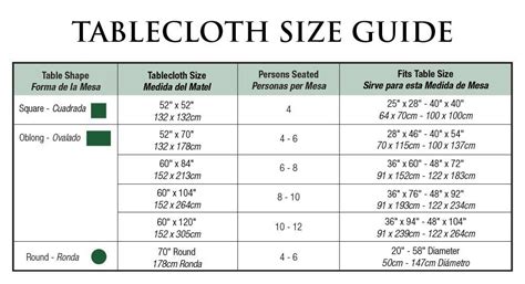 Tablecloth Size Guide Table Cloth Tablecloth Sizes Tablecloth Size