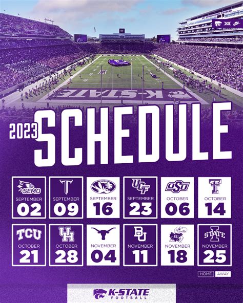 K State Big 12 Announce 2023 Football Schedule