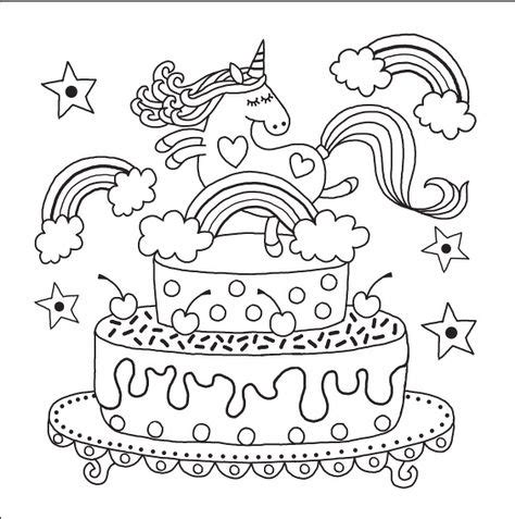 Unicorn Donut Colouring Pages - Richard McNary's Coloring Pages
