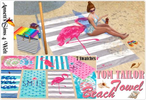 Beach Towel At Annetts Sims 4 Welt Sims 4 Updates