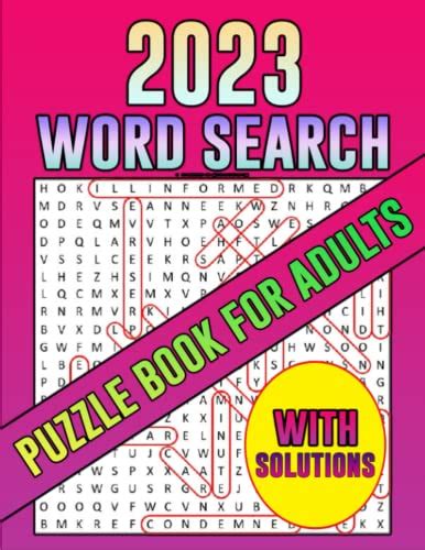 2023 Word Search Puzzle Book For Adults With Solutions Large Print