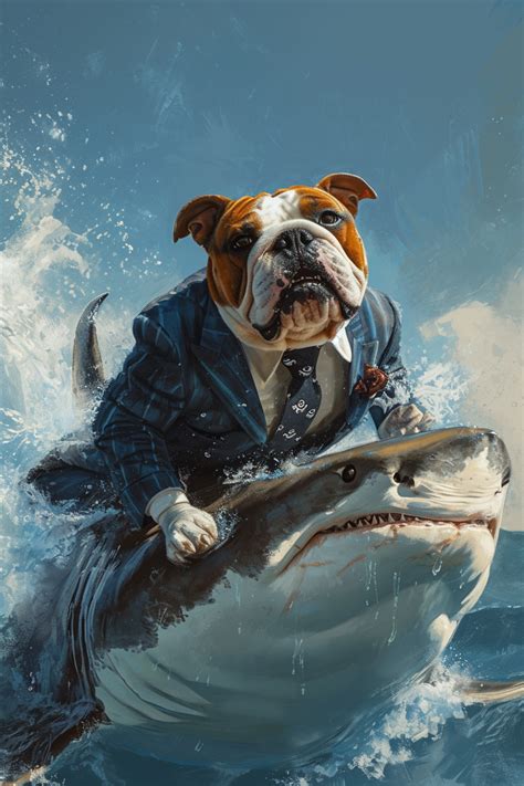 Sir Barkley The Bulldog Who Suited Up To Surf With By Zooberdashery