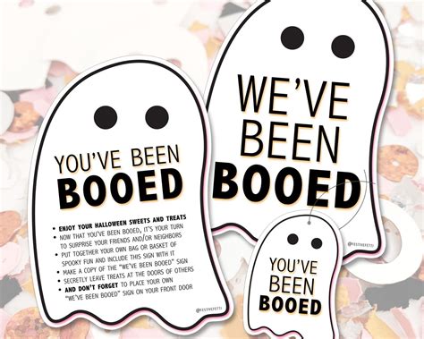 Super Cute Youve Been Booed Printable Signs For Halloween