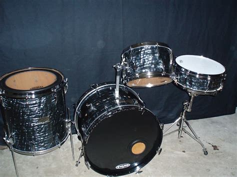 Sonor Teardrop 1967 Black Diamond Pearl Drum Set Reverb