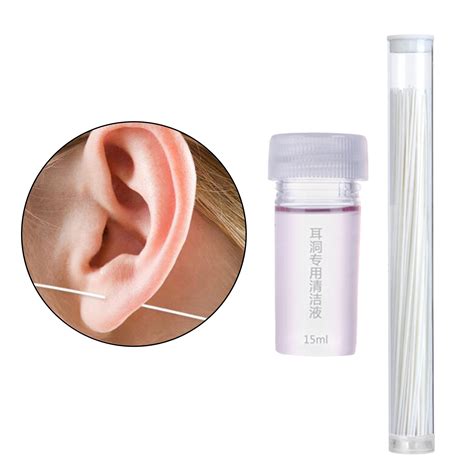 Piercing Aftercare Earrings Hole Cleaner Cleaning Line Kit Ear Care
