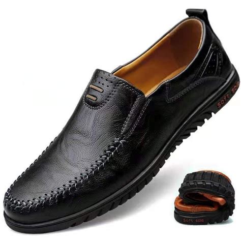Echtes Leder Männer Schuhe Luxus Marke 2023 Casual Slip Auf Formale