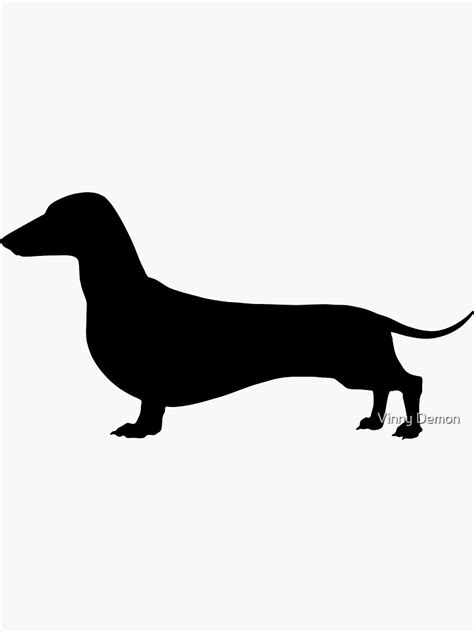 Wiener Dog Dachshund Silhouette Sticker For Sale By Vinitaart