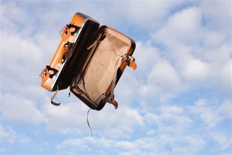 Empty Suitcase In Mid Air Stock Image Image Of Background 25410475
