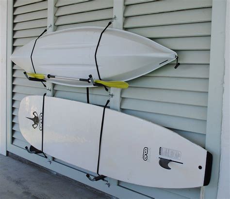 Diy Kayak And Paddleboard Wall Mounted Storage Paddle Board Storage