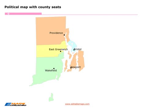 Rhode Island County Map Editable Powerpoint Maps