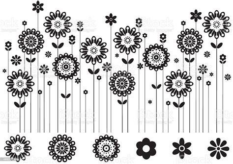 Check spelling or type a new query. Row Of Spring Flowers Stock Illustration - Download Image ...