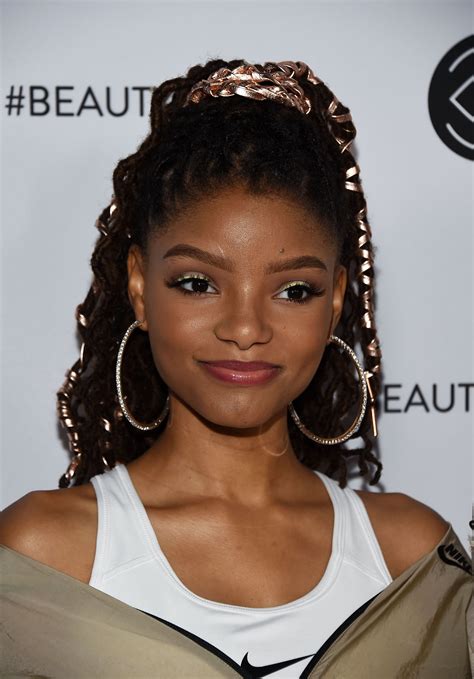 halle bailey halle bailey seen for the first time as the little mermaid for disney she