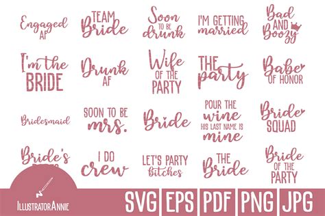 Bachelorette party SVG bundle | Illustrator Graphics ~ Creative Market
