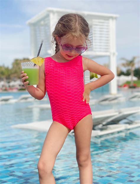 Yellow Girls Toddler Swimsuit Cute Bathing Suit Bright Etsy Uk