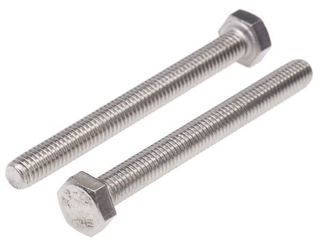 Plain Stainless Steel Hex Hex Bolt M8 X 70mm Rs