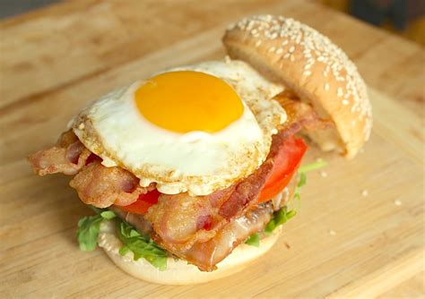 Triple Meat Breakfast Burger The Hungry Hutch