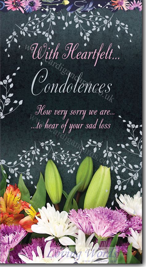 Heartfelt Condolences Greeting Cards By Loving Words