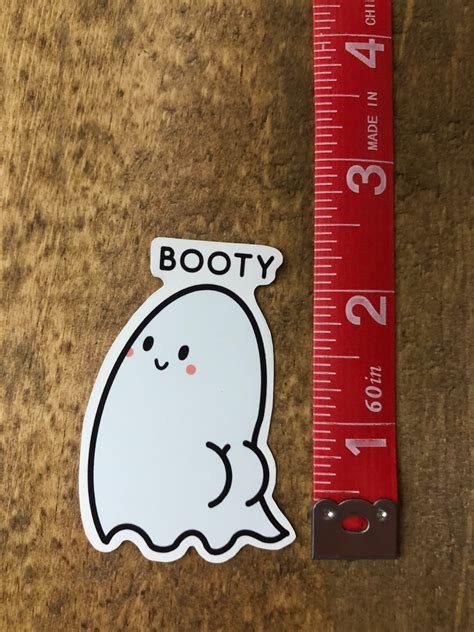 booty ghost waterproof sticker spooky szn cute ghost decal etsy