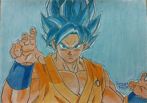 Drawing Goku Super Saiyan Blue