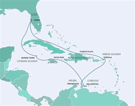 Southern Caribbean Tampa Norwegian Cruise Line 12 Night Roundtrip
