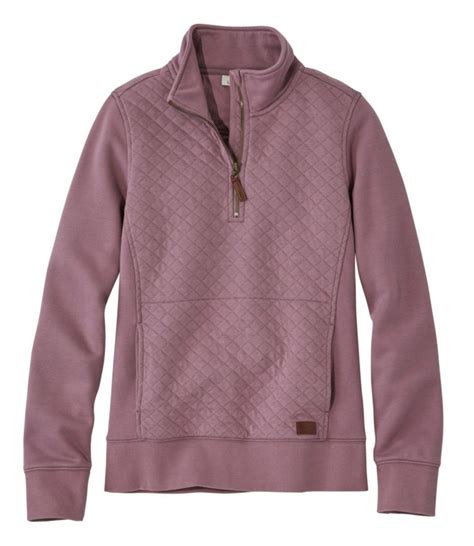 Womens Quilted Quarter Zip Pullover Sweatshirts And Fleece At Llbean