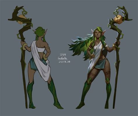 artstation idun character design character design fantasy character design nature goddess