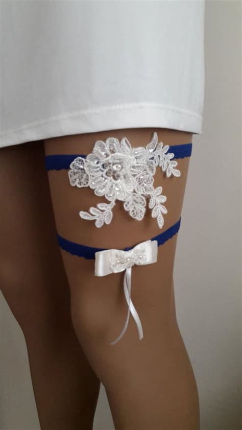 Garter Toss Gartersblue Ivory Lace Wedding Garters Bridal Accessores Garter Suspander
