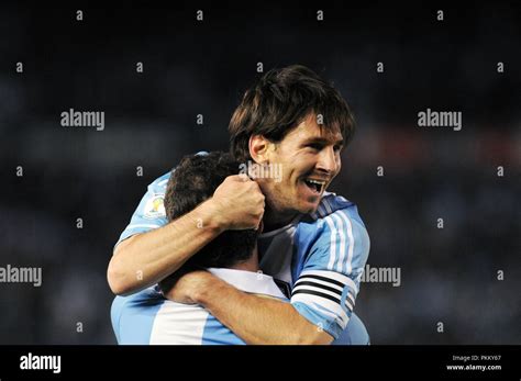 Lionel Messi Argentina Celebrating His Goal For The National Team Of