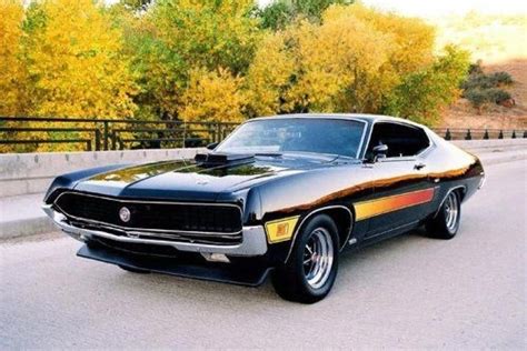 Torino Black Is Back Vintage Muscle Cars Ford Classic Cars Ford Torino